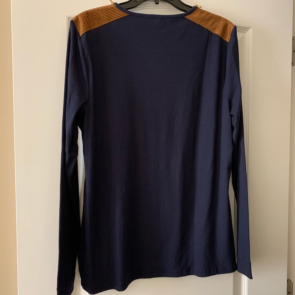 Long Sleeve Cotton Ribbed Blouse